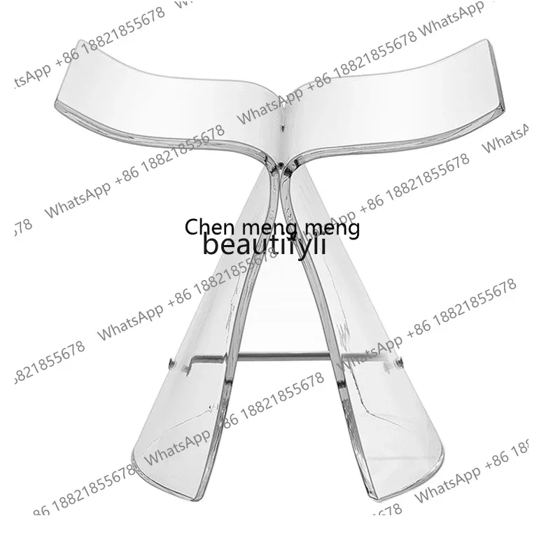 cn8350 LHY yj Light Luxury Acrylic Transparent Shoe Change Stool Nordic Butterfly Stool Home Bedroom Simple Dressing Stool