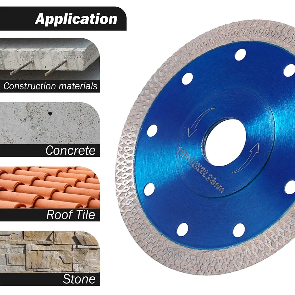 Řezací pila čepel 115/125mm diamant pila čepel pro porcelán dlážděná keramika dry/wet řezací disk pila čepel úhel bruska nástroje