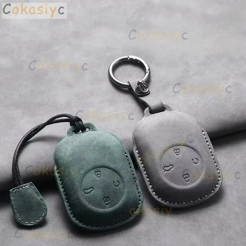 Car Key Case Cover For Chery Tiggo 4 7 Arrizo 5X 3 Tiggo 8 Plus Fulwin T9 Leather Car Key Shell Accessories
