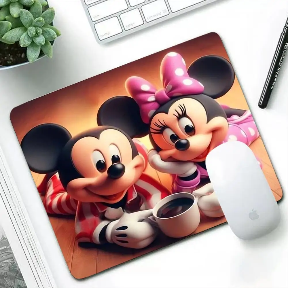 Kawaii Mickey Minnie Small Mouse Pad Gaming Accessories Gabinete PC Gamer Computer Desk Mat Laptop Varmilo Keyboard Mousepad