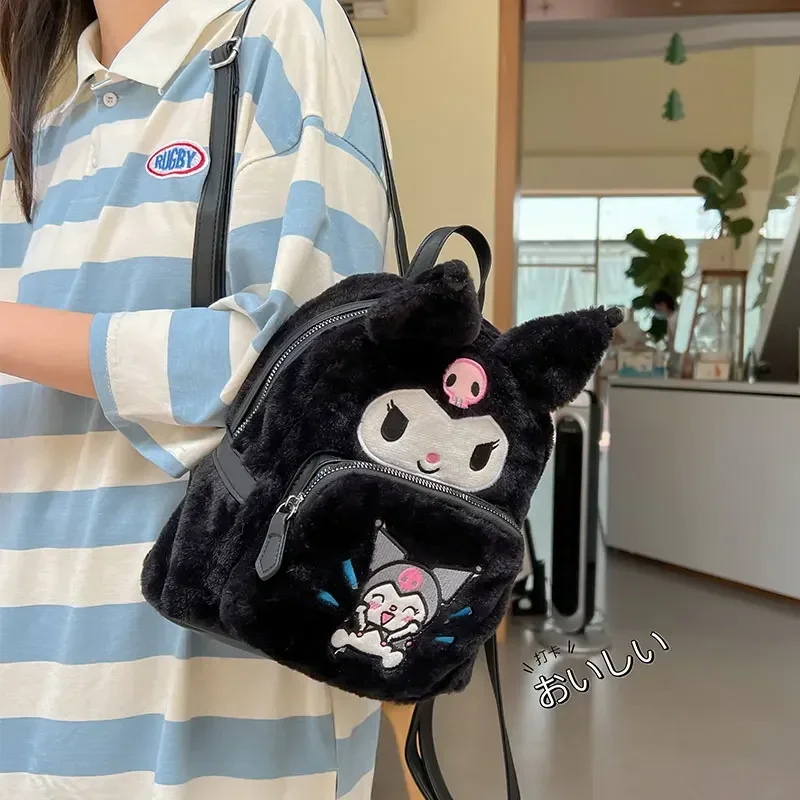 Kawaii Sanrio Hello Kitty Plush Backpack  Kuromi My Melody Cinnamoroll Cartoon Anime Bag Y2K Backpack  A surprise gift for girls