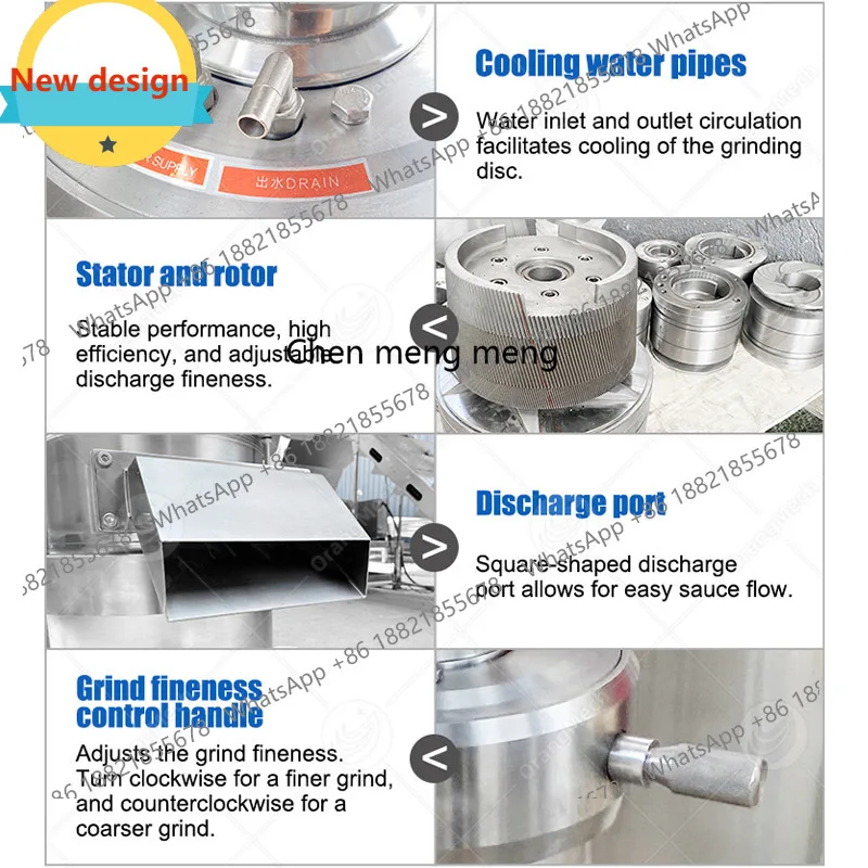 

A601 Multifunction 300kg Almond Glue Grinder Small Industrial Make Peanut Butter Pulp Machine for Sale