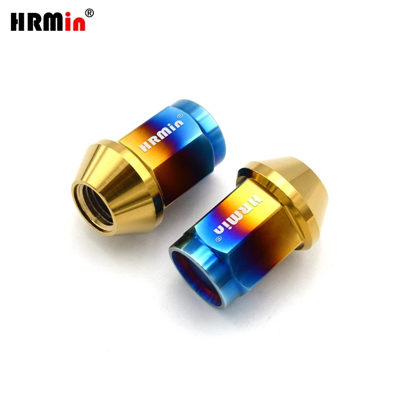

HRMin（16+4+1）ps M12*1.5/M12*1.25/M14*1.5/M14*1.25 mm10.9 grade Gr.5 titanium cone seat wheel lug nut titanium nut