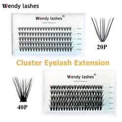 10/20/30/40D Cluster Eyelash Extension 5 Rows Lashes Individual Lash Bundles Diy Thick Individual False eyelashes Natural Soft