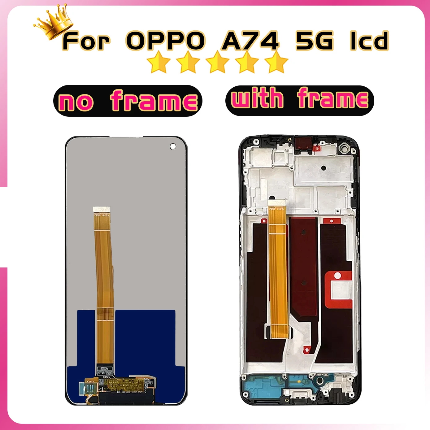 High quality 6.5\'\' For OPPO A74 5G CPH2197 CPH2263 LCD Display Touch Screen Replacement For OPPO A74 5G LCD Digitizer Assembly