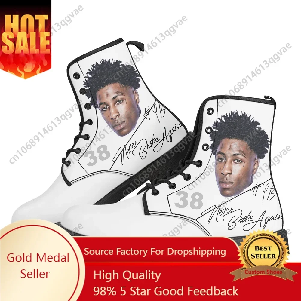 

Rapper YoungBoy Never Broke Again Boots Mens Womens Teenager Shoes Casual Boot Outdoor High Quality Couple Customize Made Shoe