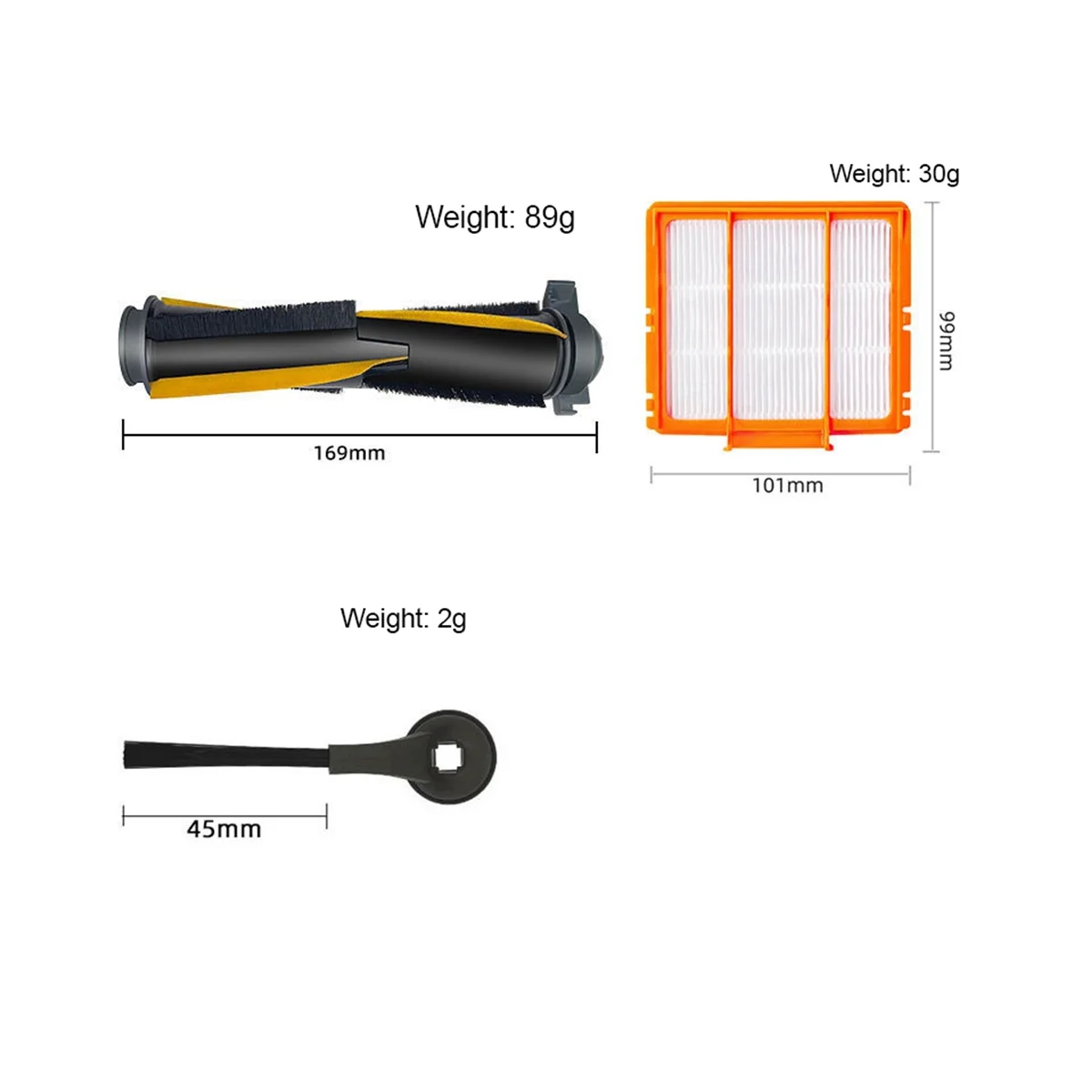 Per AV2001WD RV2001WD RV2002WD spazzola principale spazzola laterale filtro aspirapolvere accessori Robot parte