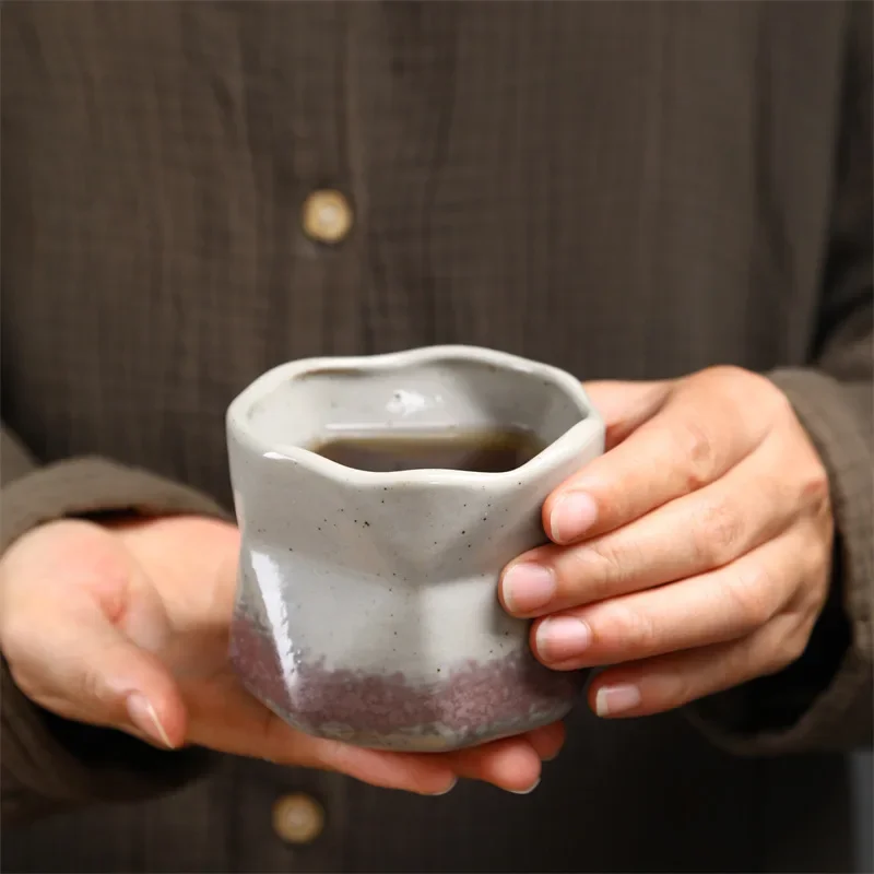 Kiln Turned Coffee Cup Kiln Turned Small Cup Kung Fu Tea Bowl Retro Ceramic Tea Cups Stoneware Master Cups