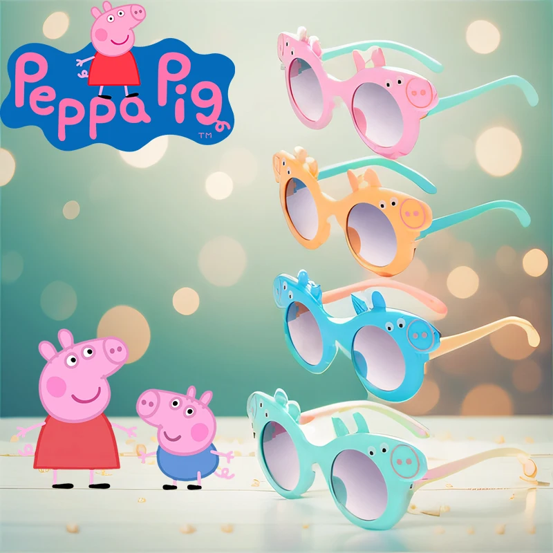 Peppa Pig Children's Sunglasses Cartoon Peppa Pig George Mummy Daddy UV protection Sunglasses Baby summer Sunglasses Gifts