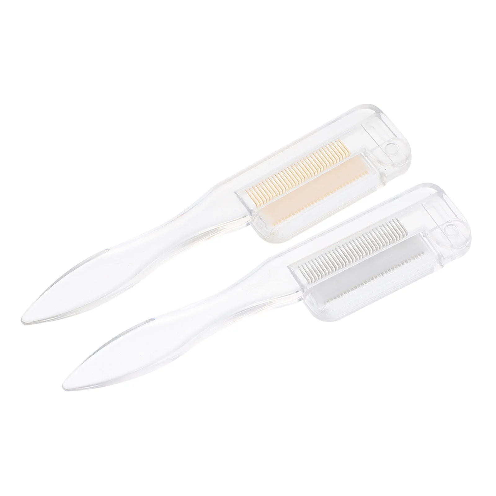 2Pcs Foldable Eyebrow Combs Makeup Eyelash Brushes Eyelash Shaping Tools Compact Portable Beauty Tools Foldable Eyebrow Brush