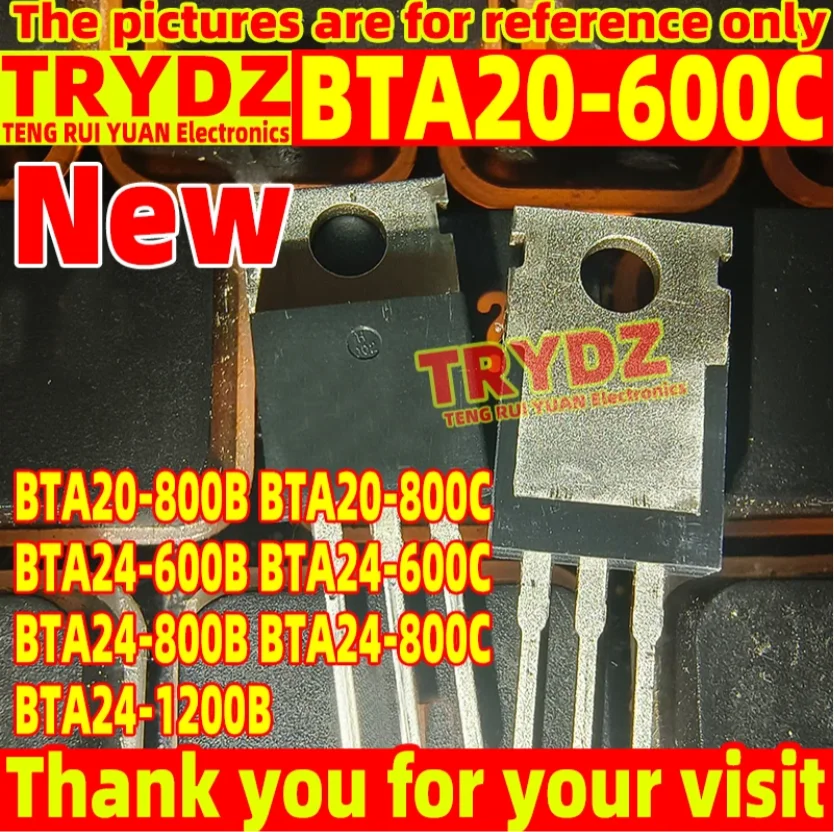 1pcs New BTA20-600C BTA20-800B BTA20-800C BTA24-600B BTA24-600C BTA24-800B BTA24-800C BTA24-1200B TO-220