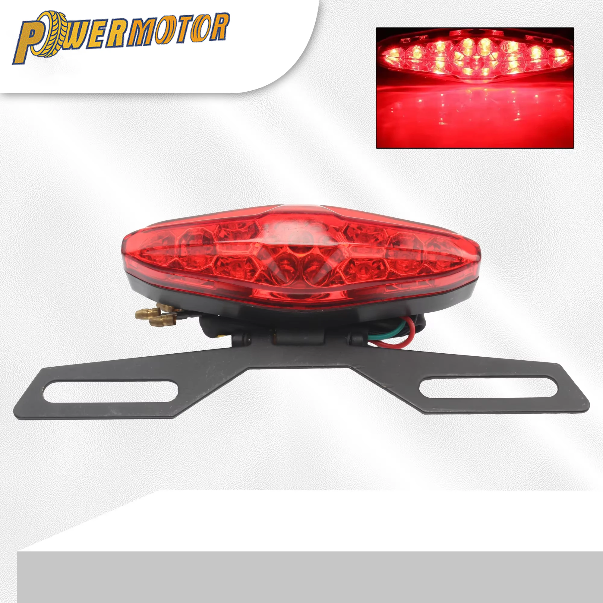 

Universal 12V Motorcycle LED Tail Light Brake Light for Yamaha Honda Harley Scooter Cafe Racer Motocross Warning Light Modified