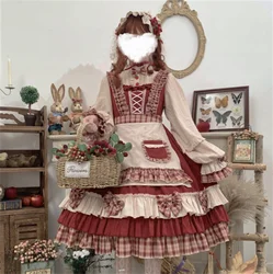 Bowknot Stand Lantern Sleeve Victorian Dress Kawaii Girl Gothic Lolita Op Cos Autumn Winter Vintage Sweet Lolita Dress Falbala