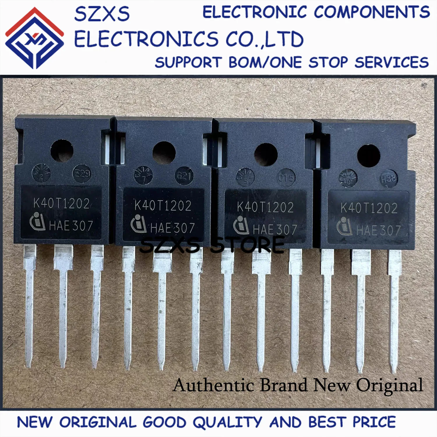 New Original 10Pcs K40T1202 IKW40N120T2 TO-247 1200V 40A Powerful IGBT Transistor Electronic