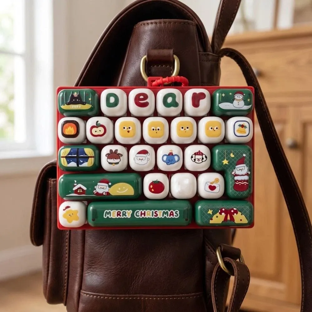 26 Key Decompression Button Cute Design Creative Style Mini Keyboard Pendant Bag Hanging Ornament Small Gift