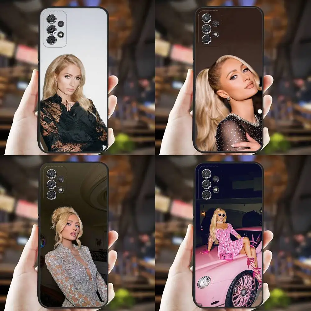 

P-Paris H-Hilton Phone Case For Samsung S25,S24,S21,S22,S23,S30,Ultra,S20,Plus,Fe,Lite,Note,10,9,5G Black Cover