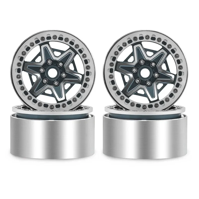 

2.2-inch RC Beadlock Wheel Rims for 1/10 Axial SCX10 TRX4 TRX6 D90 Wraith Capra RC Crawler Aluminum Alloy Wheel Upgrade Parts