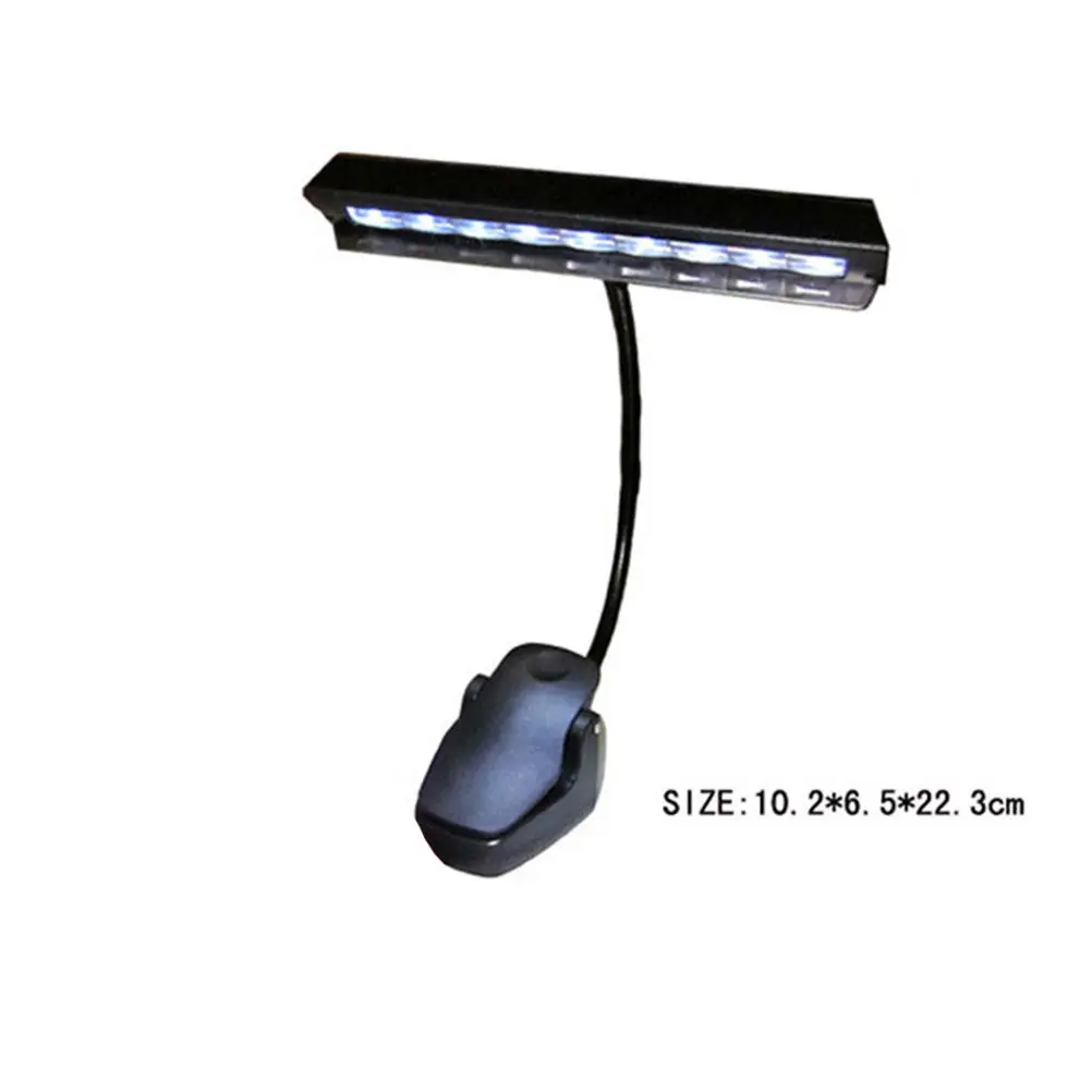 

LED Clip on Desk Lamp USB Rechargeable Battery Powered Adjustable Metal Hose Reading Light for Bedside Bookcase Laptop Table