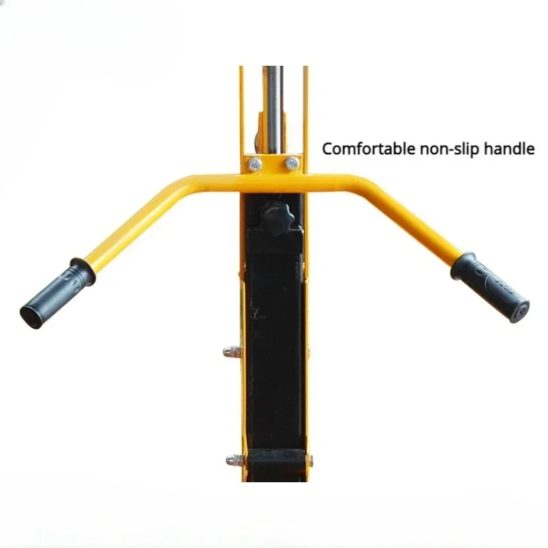 Foot operated hydraulic oil barrel truck foot operated raised mouthpiece oil barrel driver pushes and pulls round iron barrels