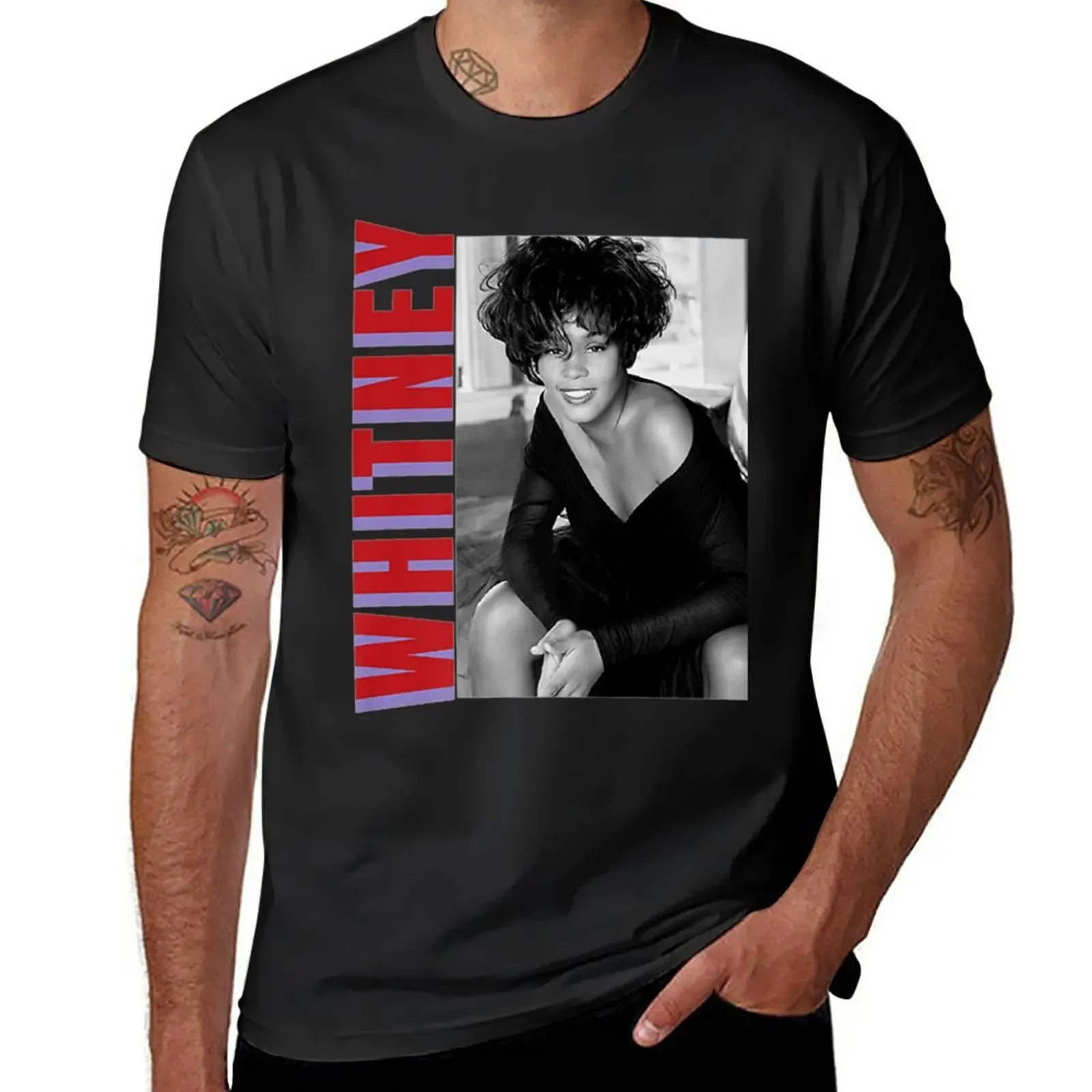 Photo Color Text Men And Women Whitney T-Shirt plus size tops quick-drying black t shirts for men