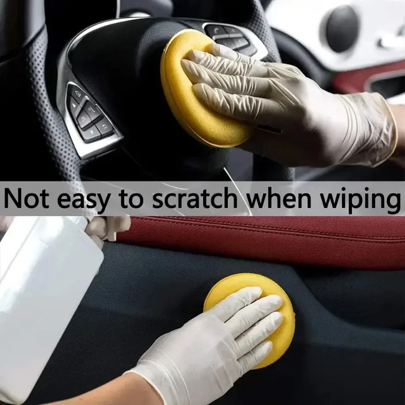6PCS Car Care Foam Wax Applicator Pad - Hand Waxing Cleaning Detailing Polish Sponge for Auto view 3
