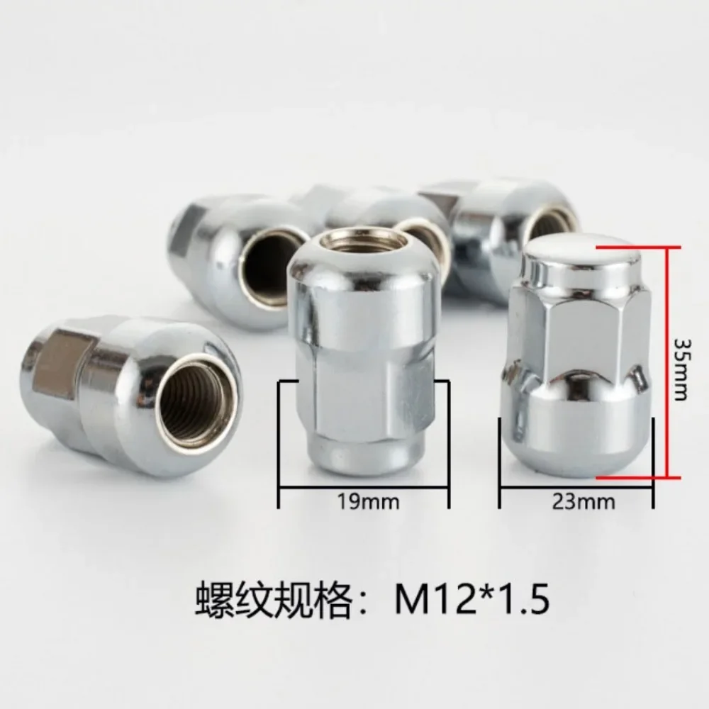 20pcs Wheel Lug Nuts Screws Suit for Hyundai BYD Honda Series M12x1.5 | Hex 19mm | Thickness 35mm