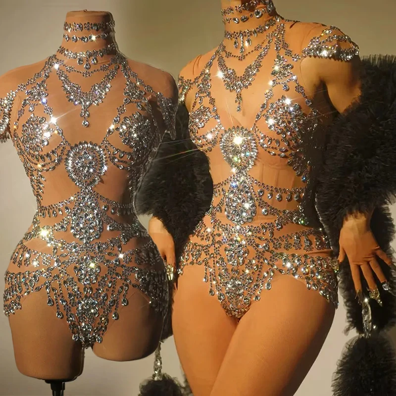 

Боди со стразами, сексуальная танцевальная одежда Gogo, одежда для ночного клуба, бара, танцевальная одежда, сценический костюм певицы, фестивальный костюм для вечеринки, рейв-наряд VDL165