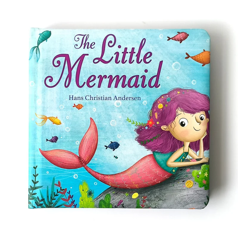 

Early educational the little mermaid story books for kids animal shape color board book printing recycled paper