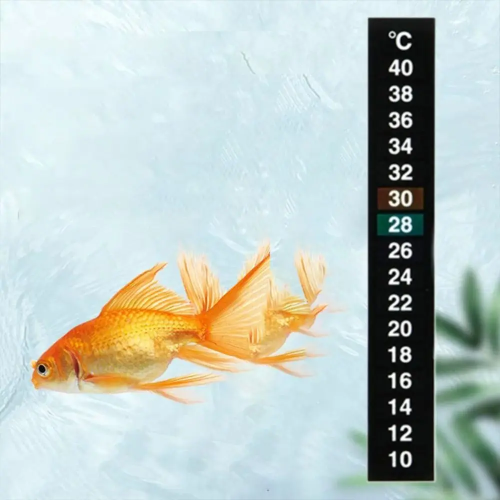 

8pcs 10℃ to 40℃ Temperature Sensing Stickers Self Adhesive Liquid Crystal Temperature Sensor Black Fish Tank Thermometer