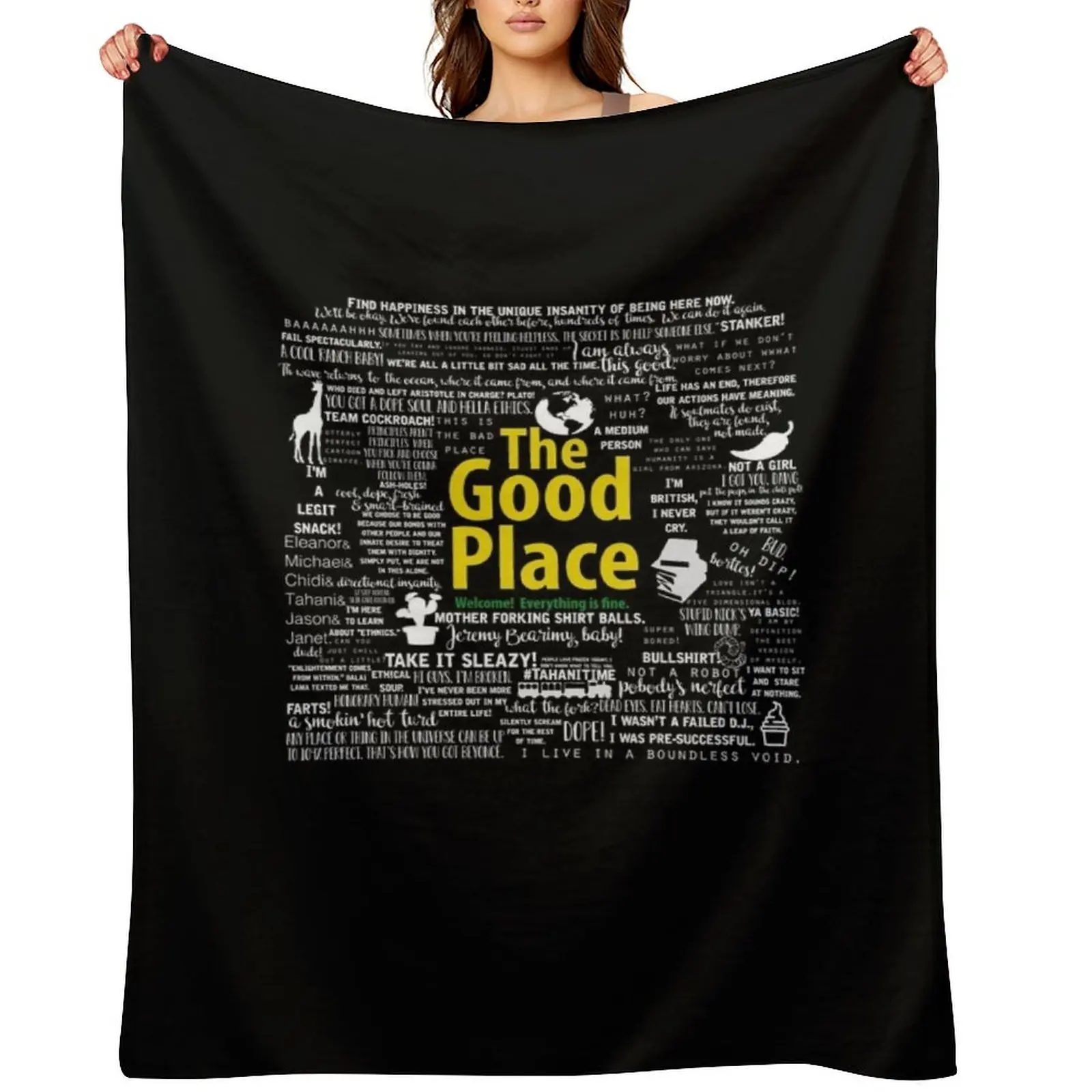 

The Good Place Memorable Quotes Throw Blanket anime Blankets For Baby Single Custom Blankets
