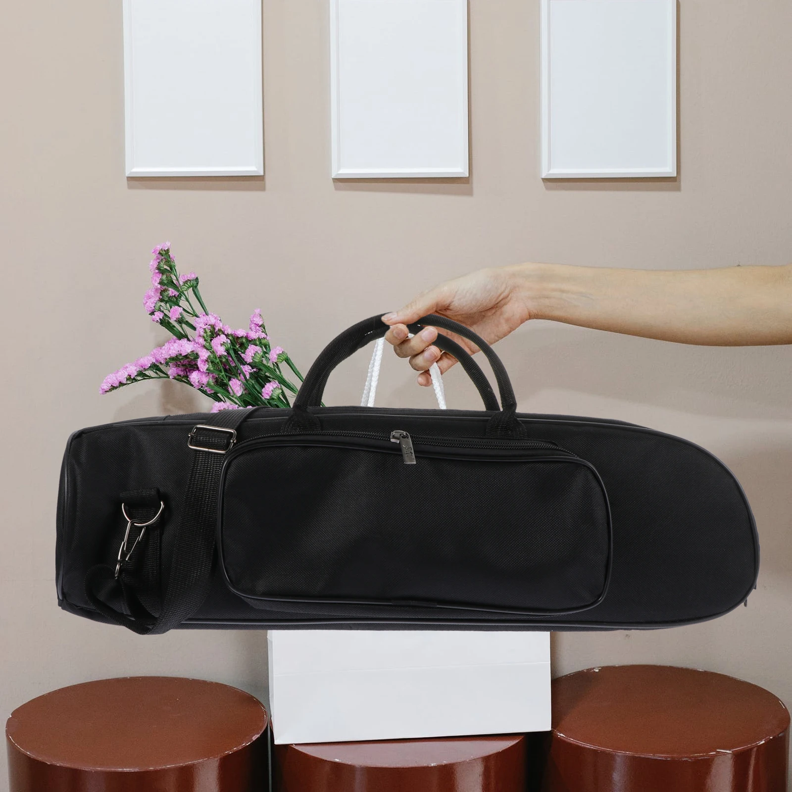 

Durable Waterproof Oxford Trumpet Single Shoulder Bag Portable Storage Case Trumpet Holder Outdoor Instrument Accessory