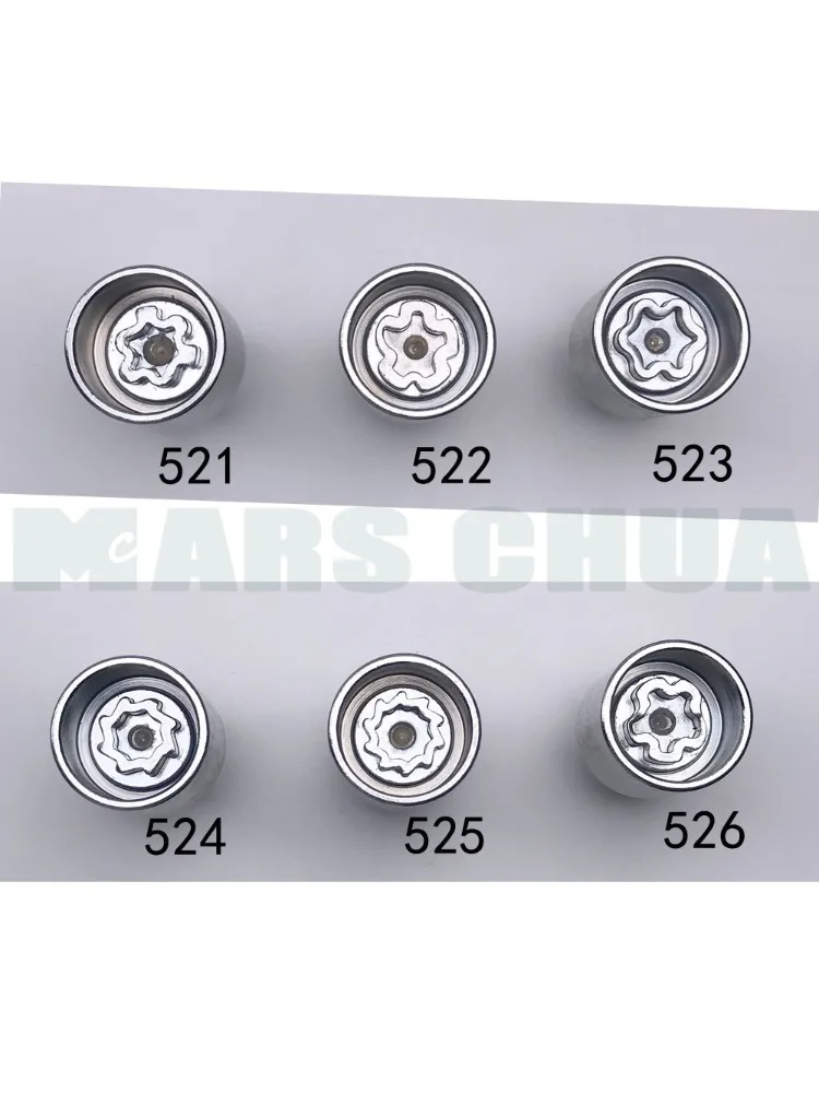 Outils de retrait de vis antivol de pneu, ensemble d'outils pour Volkswagen, outils de retrait spéciaux pour pièces, manchon de vis antivol 521 522 523