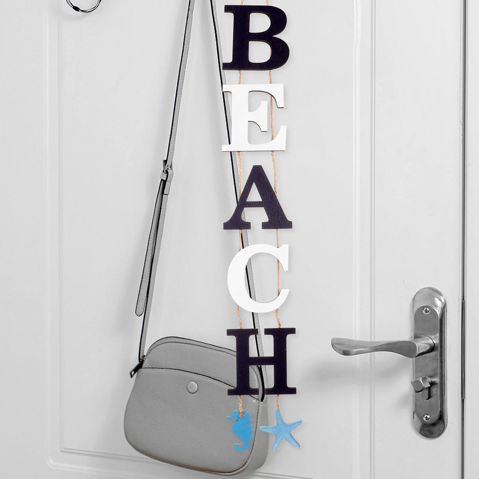 

Rustic Wooden Beach Sign Ocean Wall Decoration Summer Hanging Decoration Front Door Beach Home Decor Craft Hanging Ornament