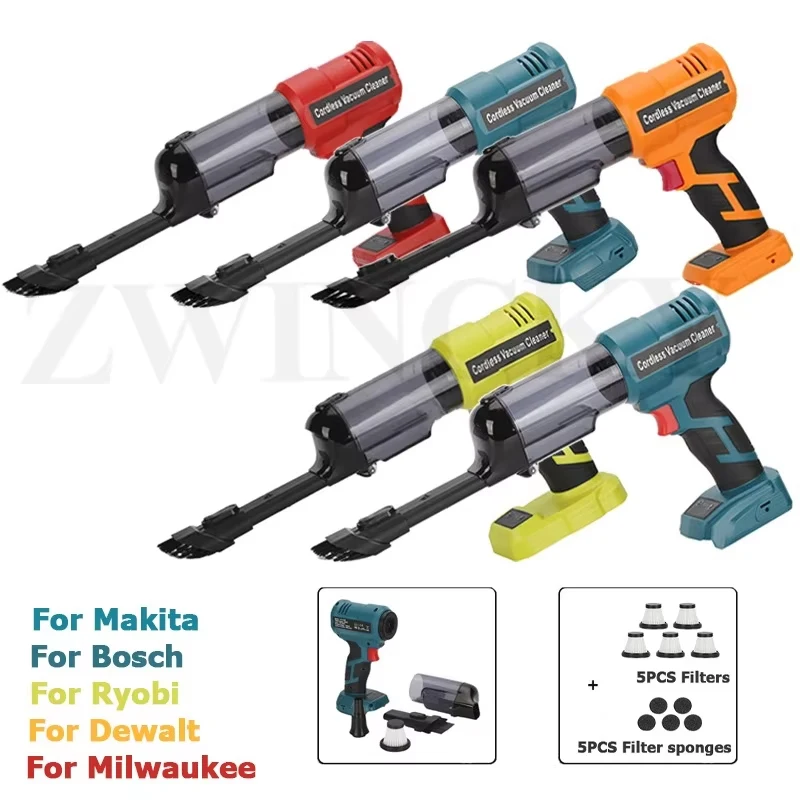 

Беспроводной пылесос для Dewal/Makita/Milwaukee/Bosch/Ryobi, ручной электрический пылесос с аккумулятором 18 В, портативный ручной пылесос