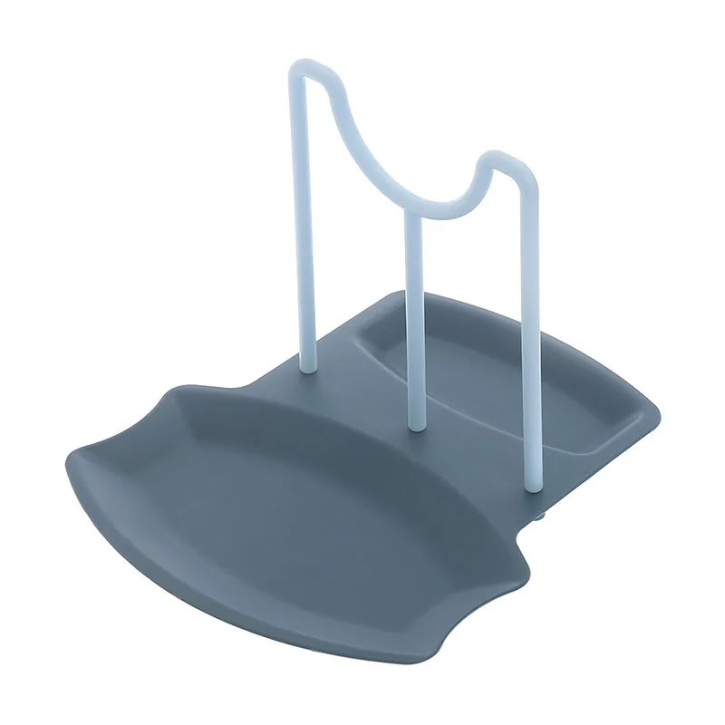 Spoon Rest and Pot Lid Holder Removable Pan Pot Cover Lid Rack Shelf Stand Holder Utensil Rest Organizer Storage Kitchen Tool