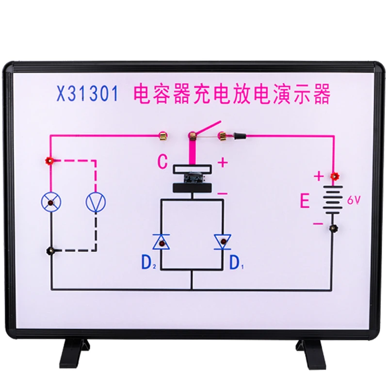 

Capacitor Charging Discharging Demonstrator, Teacher and Student Version Physics Lab Equipment for Electronics Education