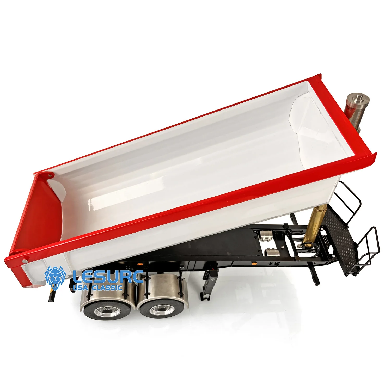 LESU 1/14 Metal Hydraulic Dumper Trailer Model Radio Control Tractor Truck DIY Tamiyaya Cars Outdoor Toys THZH1305