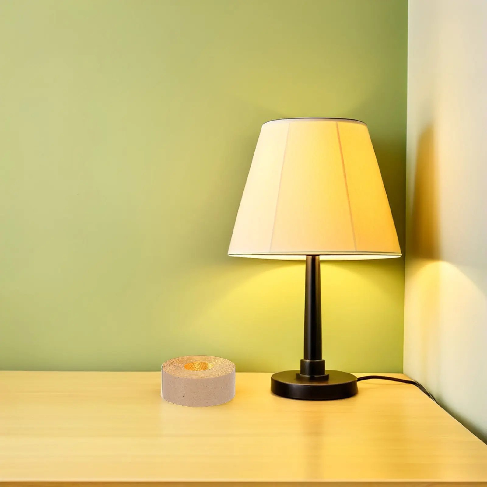 1 Roll Fabric Lampshade Edge Tape Self-Adhesive Cloth Trim Strip for Lampshade Repair DIY Lamp Shade Border Edging Strip Home