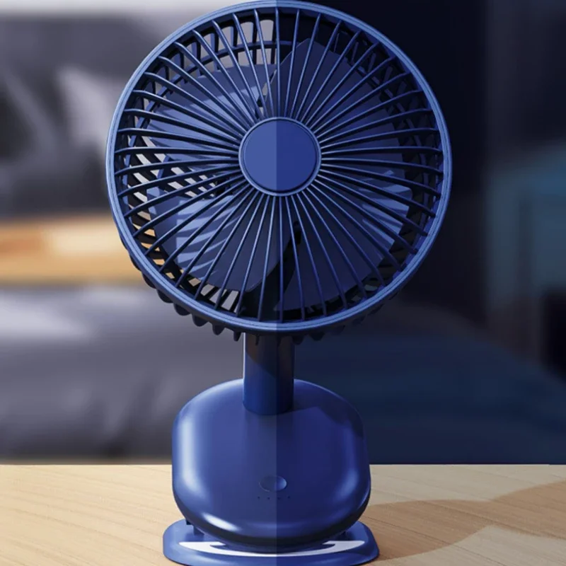 Mini Electric Fans Large Wind Quiet No Punching Wall Fan Household Shaking Head Charging USB Ultralong Endurance Cooling Fan