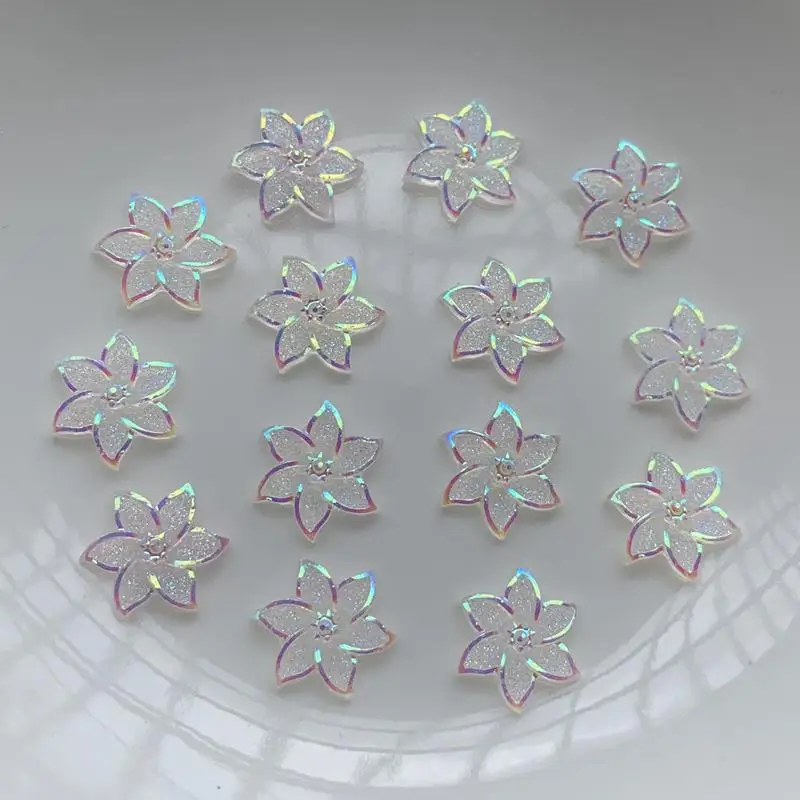 12mm ab color flower crystal flat back   Earrings accessories wedding decoration  scrapbooking crystal flower