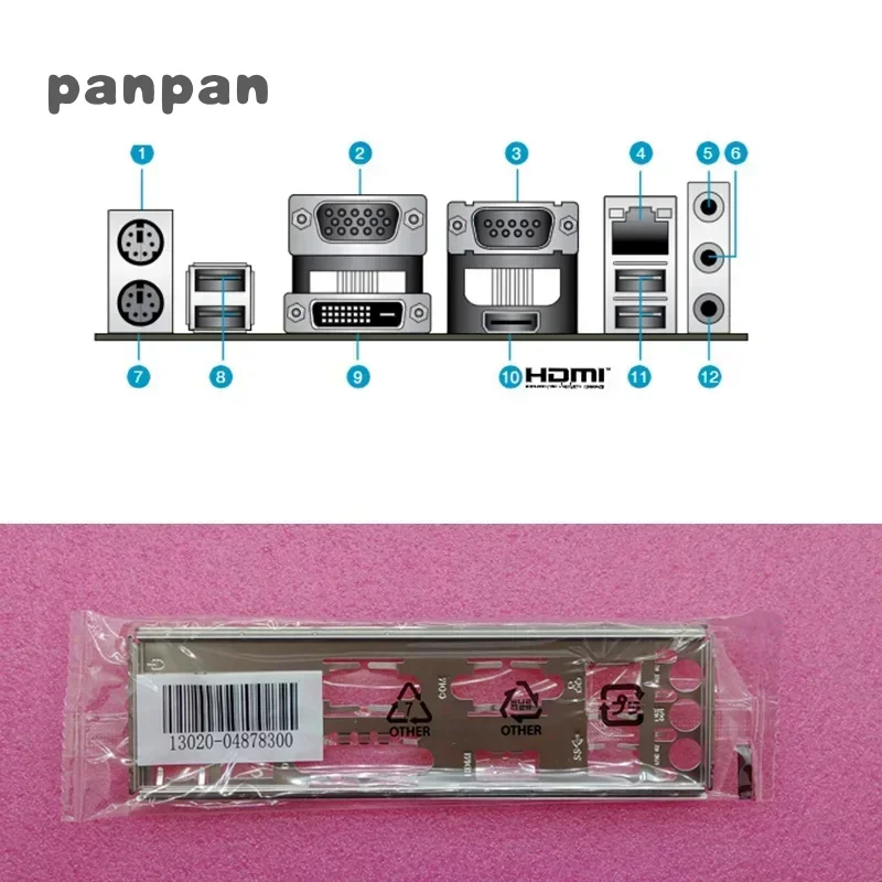 I/O IO Shield Back Plate Blende For ASUS PRO H410M-C PRO H410M-C/CSM Computer Motherboard Baffle