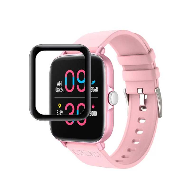 ثلاثية الأبعاد منحني لينة حافة طبقة رقيقة واقية غطاء كامل Smartwatch حماية ل Colmi P28 زائد ساعة ذكية واقي للشاشة اكسسوارات