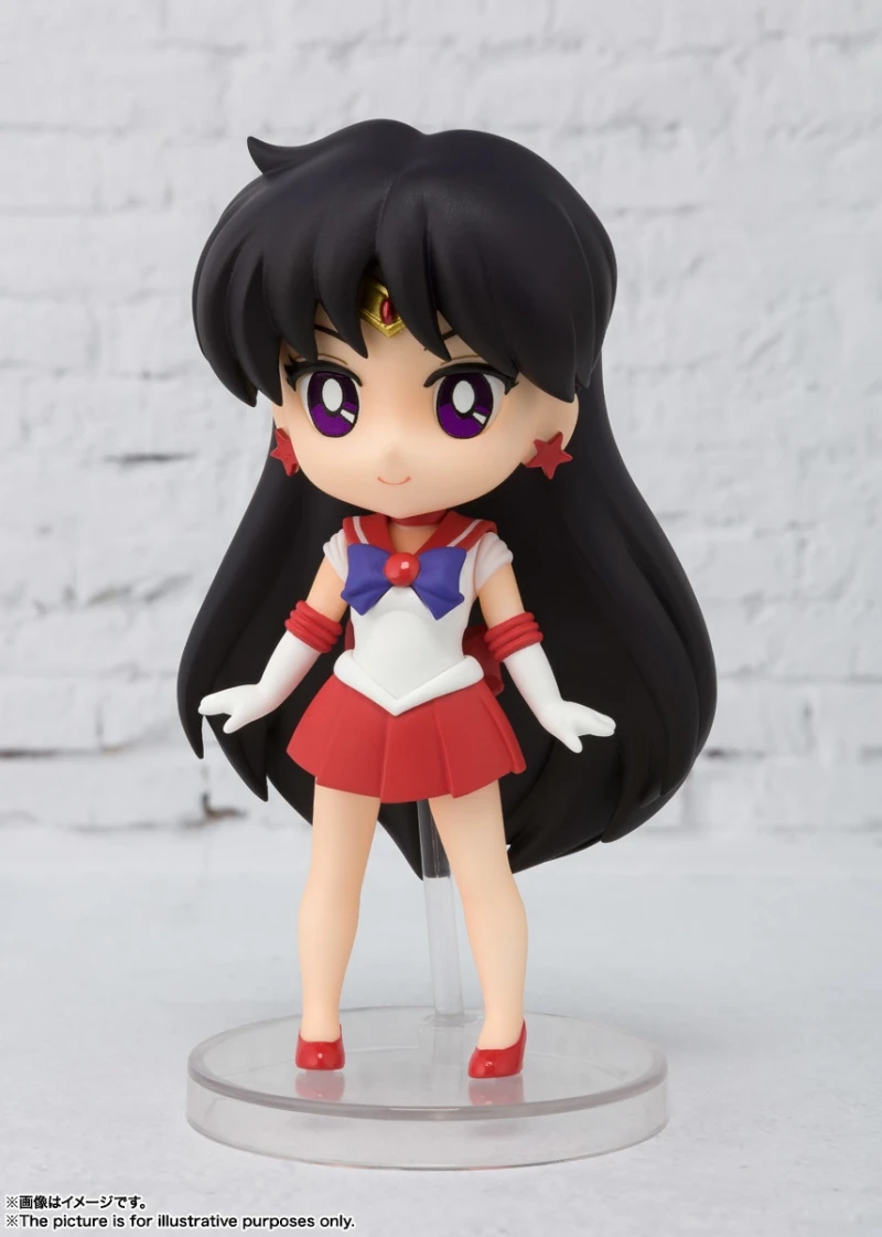 Bandai Original 003 Sailor Mars Sailor Venus Action Figuarts mini Sailor Moon Anime Figure Toys For Kids Gift Collectible Model