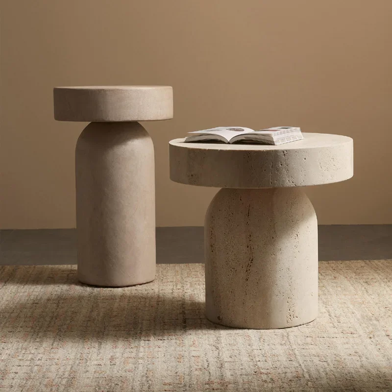 

Современный простой и натуральный Мраморный Круглый боковой стол, угловой стол для балкона