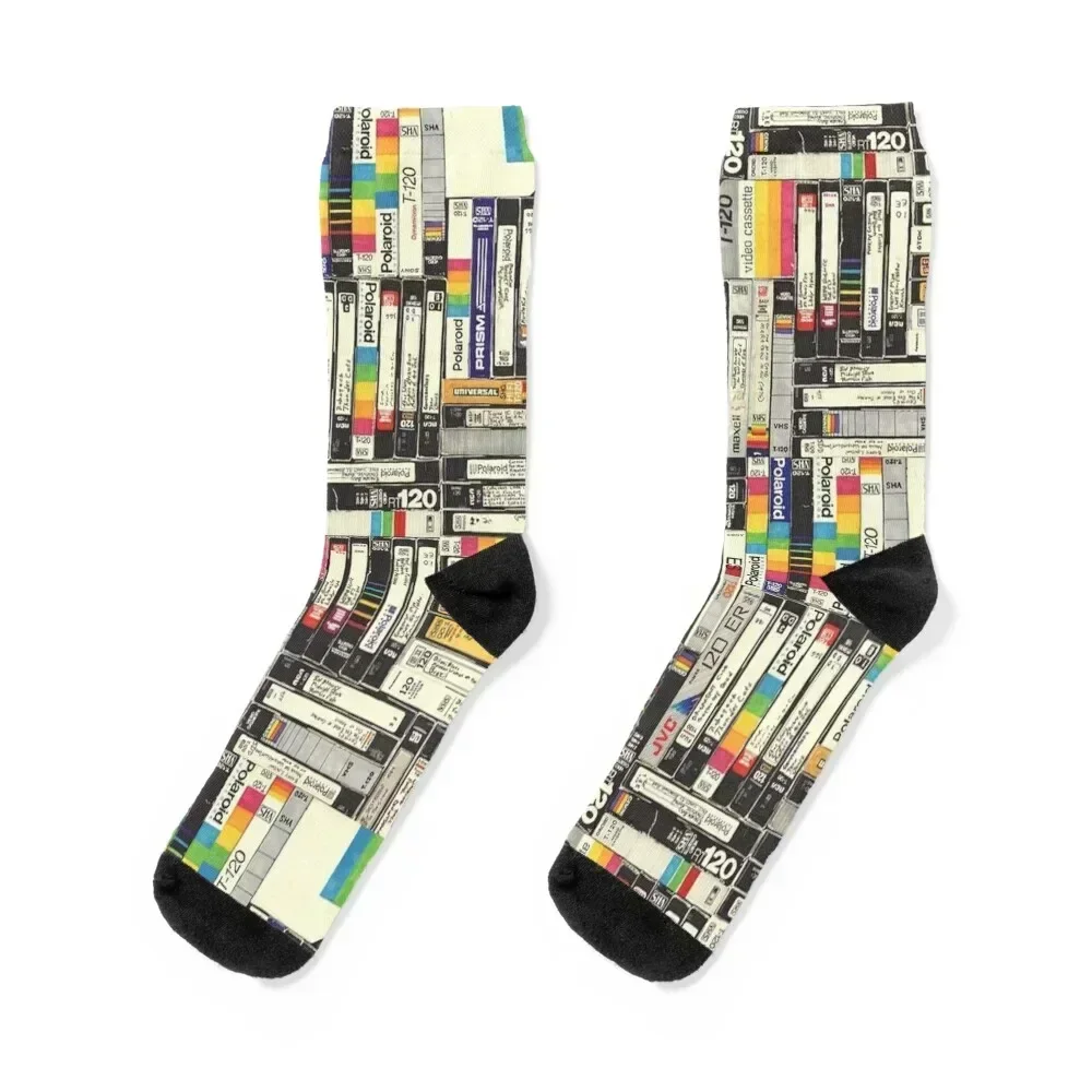 

Retro VHS Tapes - Movies from the 80's Socks Stockings compression christmas gifts hockey Women Socks Men's