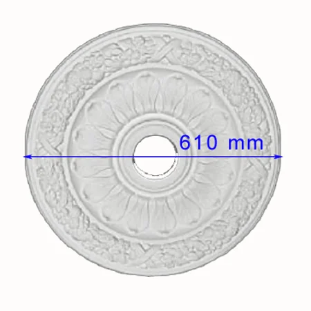 Polyurethane Decorative Pendent Lamp Base PU Chandelier Ceiling Rose Light Plate Droplight Paterage Decoration Rosette Medallion