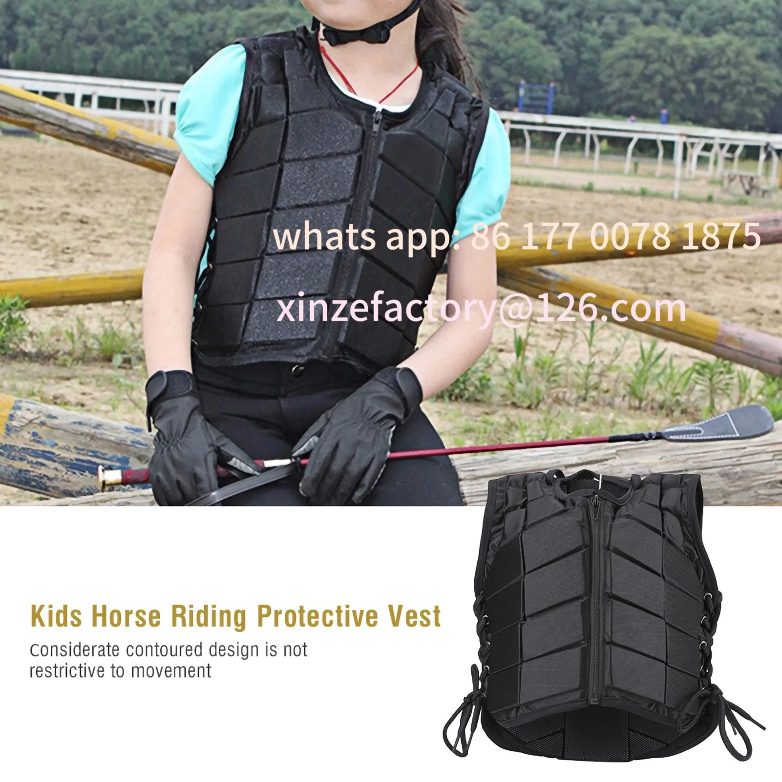 

Customizable Comfortable Protective Horse Riding Training Safety Vest for Boys Girls Children Kids Girl Riding Vest Protective