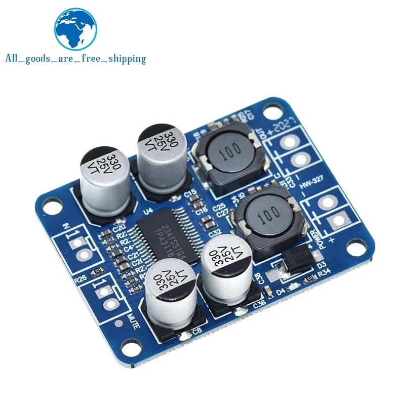 TZT DC 12V-24V TPA3118 60W Mono Digital Audio Power Amplifier Board Amp Module