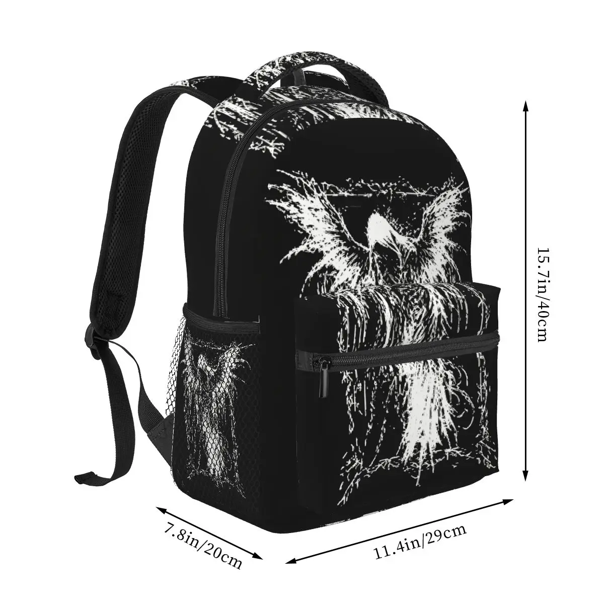 Retro Dark Angel Gothic Backpack Student Boys Girls BookBag Children School Bag Laptop Shoulder Bags for Men Women