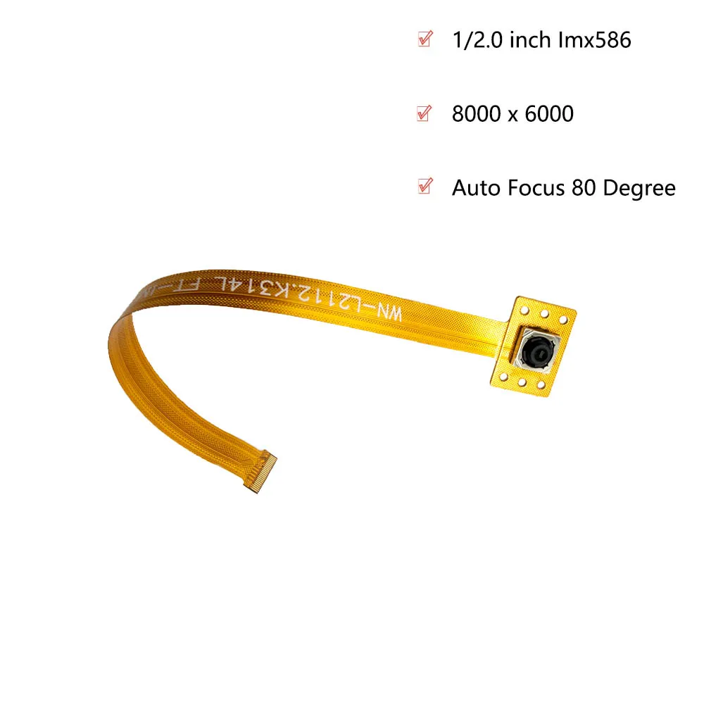 

Модуль камеры 48 МП HD MIPI 1/2.0 дюйма Imx586 8000x6000 с автофокусом, 80 градусов, для промышленного применения и интеллектуального терминального оборудования